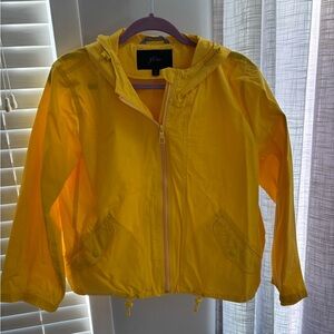 J.Crew yellow rain jacket NWOT